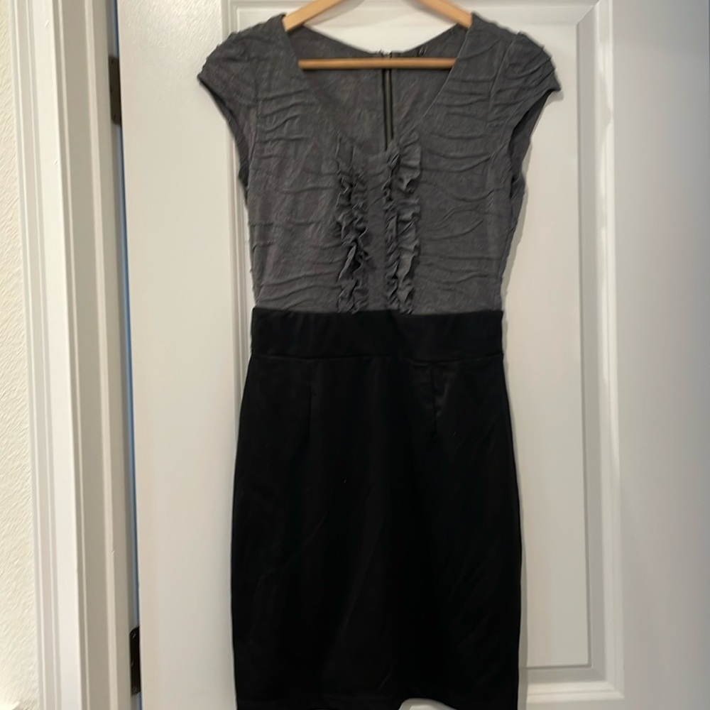 Gray and black dress medium
